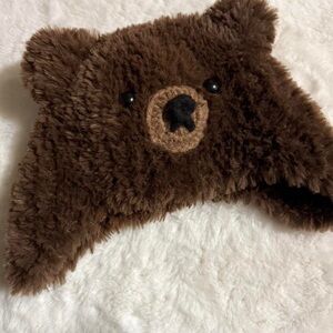 Cozy Brown Bear Plush Hat for Women